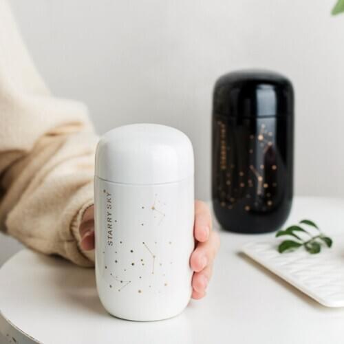 Insulation Bottle Starry Sky Mini Small Capacity 304 Stainless Steel Vacuum Flask 230ML Thermo Bottles Leakproof Coffee Mug