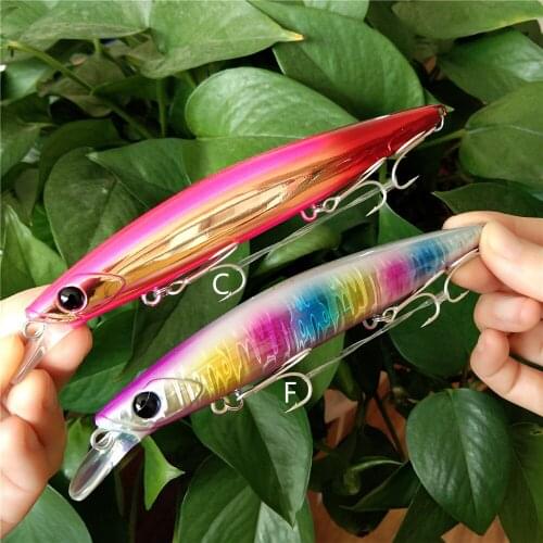 TSURINOYA 2PCS 135S Ultra Long Casting BAYONET 26.4g Saltwater Sinking Minnow Tungaten Weight Fishing Lure Seabass Hard Bait