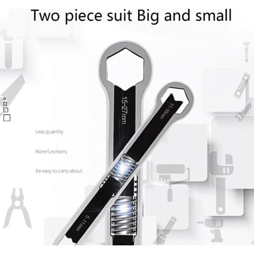 Multifunction Adjustable Wrench Double Head Spanner Universal Repair Hand Tools for Bicycle Car Retailsale