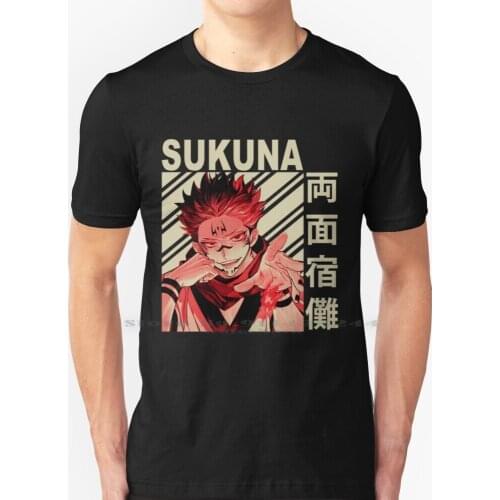 Sukuna-Vintage Art T Shirt 100% Pure Cotton Jujutsu Kaisen Manga Jujutsu Kaisen Anime Jujutsu Kaisen Sukuna Sukuna Ryomen