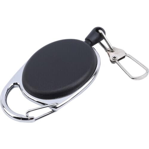 Retractable Zinc Alloy ABS Plastic Lanyard Keychain High Quality Wire Rope Buckle Car Decoration Key Rings