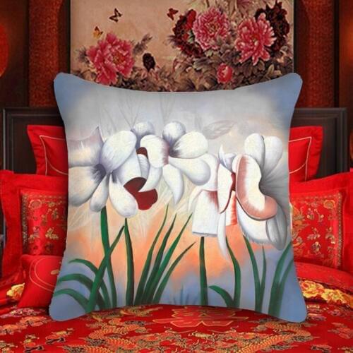 Cross stitch pillow kit embroidery needlework sets Diy printed 5D cross stitch pillow kits patterns paintings accessories fabric