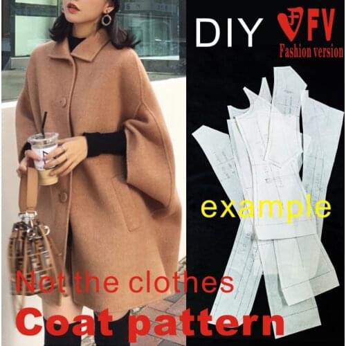 Ladies double-sided cashmere coat pattern garment making design sense cutting drawing BFY-271