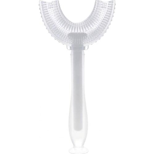 Toddler Toothbrush U-type Head 360 Degrees Cleaning Hand-Held Children Training Toothbrush for Gum Care Teeth Cleaning