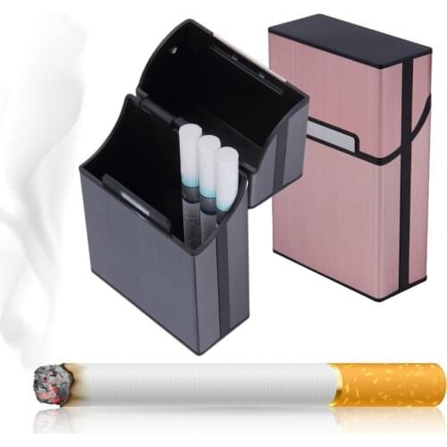 1pcs Smoking Cigarettes Aluminum Cigarette Case Tobacco Holder Pocket Box Storage Container Smoking Accessories Drop Shipping