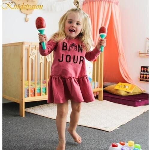 2019 Kids Girls Dress Kindstraum cartoon Long sleeve princess dress fashion kids dress Girl childrens clothing For 3-8 Y DC016