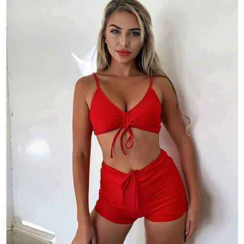 2021 High Waist Bikini Set Women Swimsuit Push Up Swimwear Female Brazilian Bathing Suit Summer Beach Wear Swimming Suit Biquini