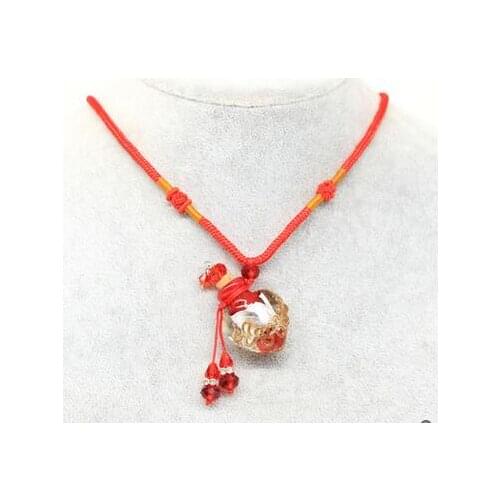 Heart 4*2.2 cm Essential oils bottle Pendant Leather Perfumes Necklace Women and Men Long Necklace Christmas Gift