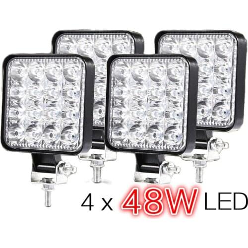 4pcs led work light 48W light bar Spotlight 12V 24V for car 4x4 ATV Truck Jeep UTV SUV Boat off road car accessories lights