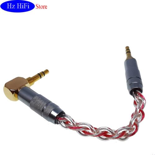 HOT 3.5mm Jack Male to Male Audio Stereo Cable AUX Connector 3.5 mm Plug For Headphone Amplifier MP3 Player L Type one side