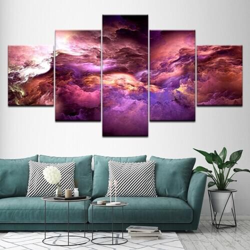 Abstract beautiful colorful cloud 5 pcs diamond painting Full square Drill embroidery cross stitch mosaic set red Landscape N906