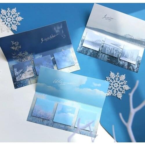 60 Pcs Sky Cloud Sticky Notes Pad Cute Scenery Self Stick Self-adhesive Notes Notepads Posted Writing Pads Stickers Paper