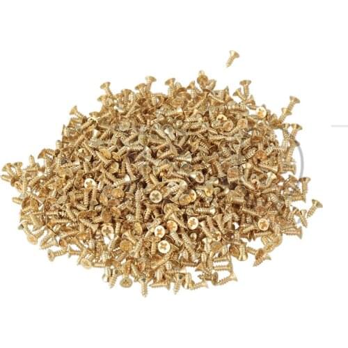 BQLZR 2 x 6mm Wood Particle Self-Drilling Wood Screw Hardware Accessories Yellow 100g