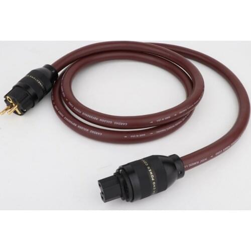 CARDAS Golden Reference HiFi audio D520 power cable with Preffair P201 Aluminum Gold Plated US/EU Schuko Version Power