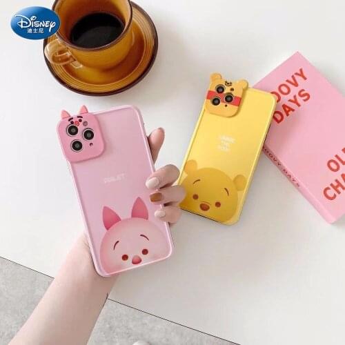 Disney iPhone 12 Pro Max Case Cover Winnie Pooh Piglet Cute Eeyore Protector Cover for iPhone 11 Pro Max zz0613