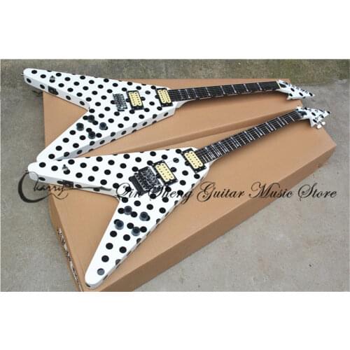 Free shipping order booking 6 strings guitar, alien irregular black guitar,tremolo bridge HH pickups,black buttons,mahogany body