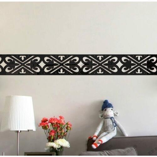 Customized Home Decor 3d mirror Stickers Ceiling Waist Line Baseboard Acrylic Mirrored Decorative Mirror Wall DIY Stickers