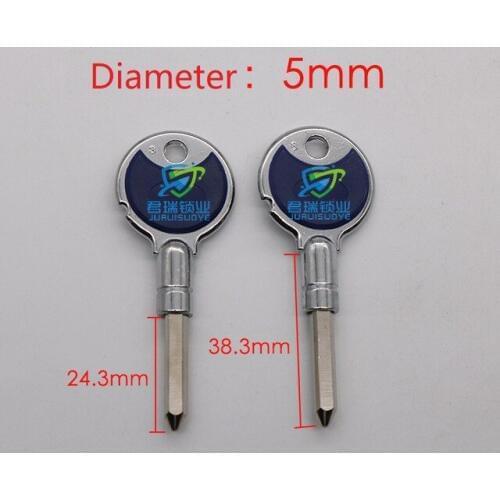 JF127 General hexagonal key embryo Six Angle Safty Box Key Blade Replacement Length 24.3mm (10pcs) Free Shipping