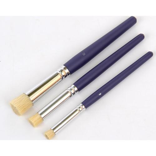 Pebeo Bristles brush oil/acrylic/gouache/ Fabric /Deco paint stencil brush handmade DIY pen stamp pen textile pigment 3pcs/set
