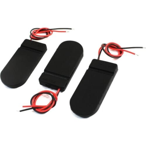 MasterFire 100pcs/lot CR2032 2032 Batteries Button Cell Coin Holder Socket Battery Storage Case Box with ON/OFF Switch