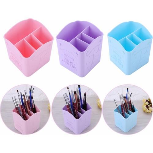 Cute Pencil Pen Holder Kawaii Eiffel Tower Desk Stationery Holders Mini Cosmetics Make up Brush Organizer Container School Gifts