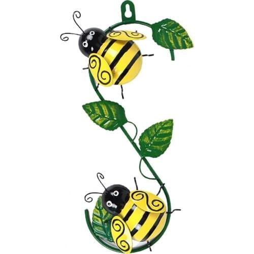 Insect Wall Decor Vivid Design Natural Colorful Ladybug Shaped Hanging Decor for Garden