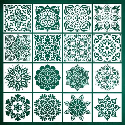 New Design Painting Wall Mandala Stencils 15x15cm Home Decor DIY Drawing Template Craft Photo Scrapbooking Paper Card