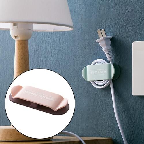 Cable Clips Management Tidy, Desktop Cord Plug Holder Hook Adhesive Charging Power Cable Wire Organizer Home Office Organizer