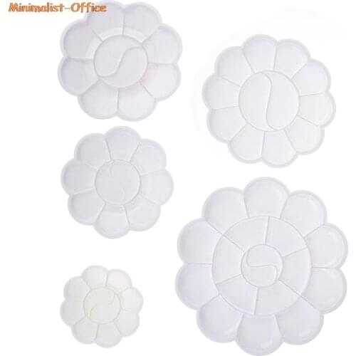 4 Size Palette Art Alternatives Paint Plastic Palette Supply White Watercolor Palette Pigment Tray Painting Supplies