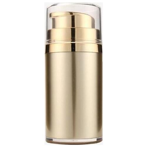 30 50ml 10pcs/lot Empty Lotion Bottle Refillable Acrylic Vacuum Press Bottle Gold High Quality Skin Care Tool Travel Emulsion