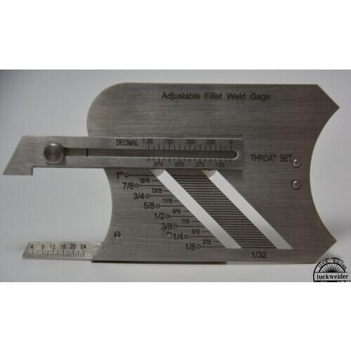 Adjustable Fillet Weld Gage Unequal LEG MG-3 Standard MIG/TIG/STICK Welding Gage
