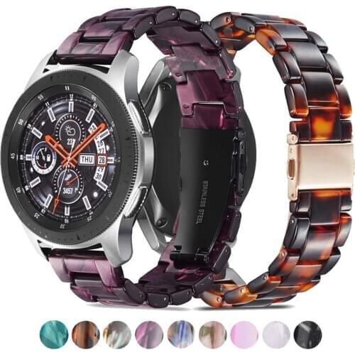 20mm 22mm Resin Watch Band strap for Samsung Galaxy Watch Active2 gear s3 stainless steel buckle galaxy 46mm huawei gt watchband