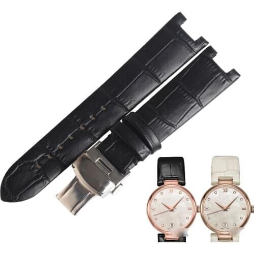 WENTULA watchbands for MIDO BARONCELLI M022.207calf-leather band cow leather leather strap Genuine Leather watch band