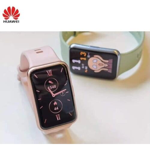 HUAWEI Watch FIT 1.64" AMOLED Display Smartwatch 2020 Quick-Workout Animations Oxygen 24-Hour Heart Rate Monitor