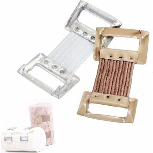White 10PC/Bag Coffee Replacement Elastic Bandage Wrap Stretch Metal Clips Fixation Clamps Hooks First Aid Kit for Sport