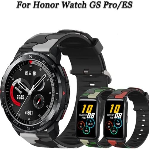 For Honor Watch GS Pro / Honor Watch ES Band Sport Wristband Bracelet Camouflage Replaceable Watchband 20mm 22mm Watch Strap