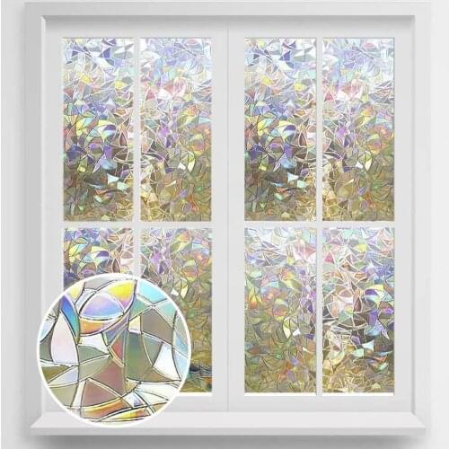 Modern 3D Window Film Self Adhesive Static Privacy Clings Decorative Glass Window Stickers, Anti-UV, DIY Decor Glass stickers