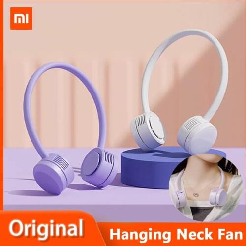 XIAOMI Qualitell Hanging Neck Fan Type-C Charging One Key Switch Three Wind Speed 360° Free Adjustment Fans for Outdoor Travel