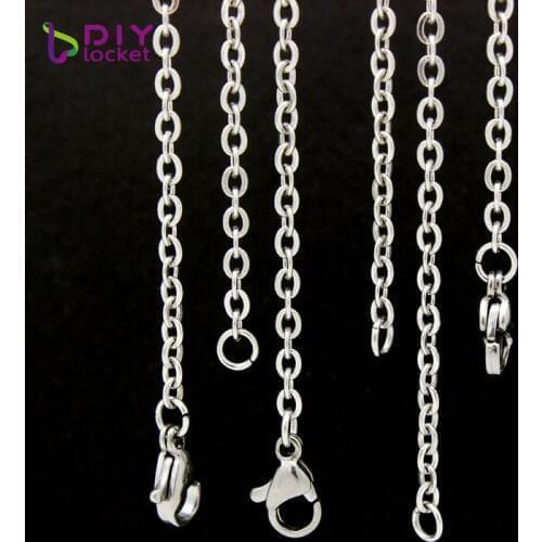 High quality stainless steel 10pcs/lot 2.5mm width fashion rolo chain trendy necklace chain for women