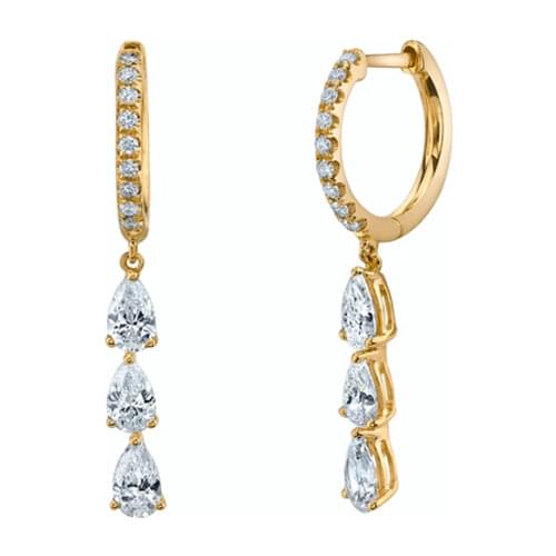 CANNER Luxury 925 Sterling Silver Hoop Earrings For Women Round Huggie Earring Earings Jewelry European & American fashion Style