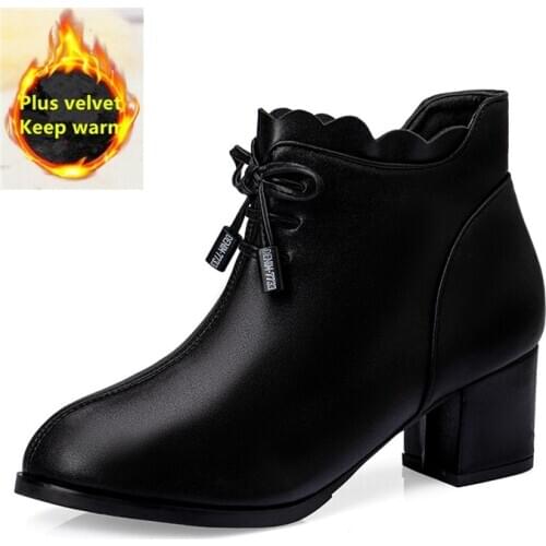 Plus size 43 boots Women 2020 Winter side zipper boots with pointed toe and high heel naked boots warm fashion boots woman shoes