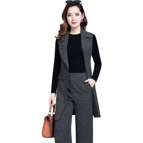 2020 Hot sale spring autumn ladies' fashionable suits women elegant black business clothing