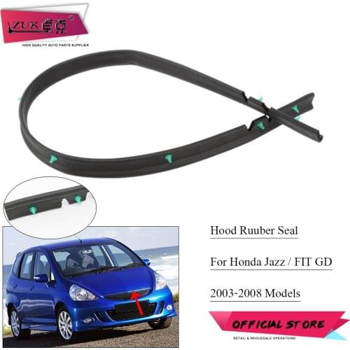 ZUK Auto Hood Rubber Seal For HONDA FIT JAZZ GD1 GD3 Hatchback 2005 2006 2007 2008 OME:74142-SAA-000 Weatherstrip Sealing Strip