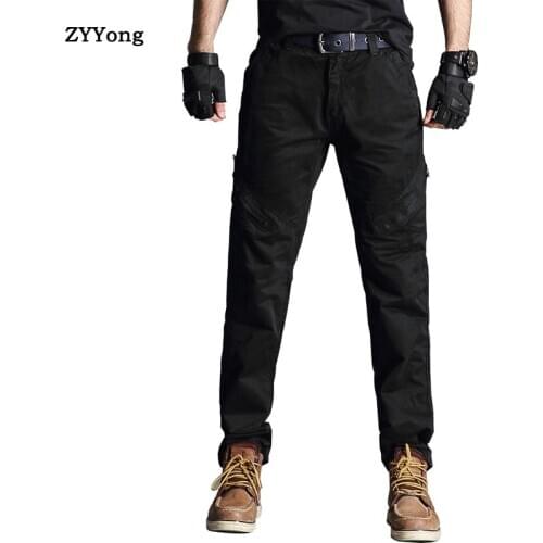 ZYYong Mens Overalls Mens Casual Multi-Pocket Military Tactical Pants Mens Straight Wear-Resistant Breathable Mens Trousers