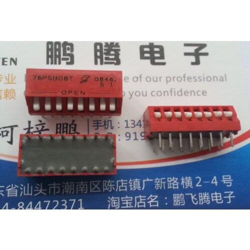 1PCS Imported U.S. GRAYHILL 76PSB08T dial code switch 8-bit side dial 2.54mm key coding