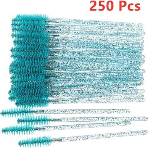 250PCS=5 packs Disposable Eyelash Brushes Eyelashes Extension Tools Eyebrow Brush Mascara Wands Applicator Spoolers Eye Lashes
