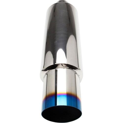 4 Inch Car Exhaust Tip Vehicle Exhaust Pipe Tail Throat Car Stainless Steel Outlet Pipe Tail Muffler Tip 2.5 Inch Air Inlet