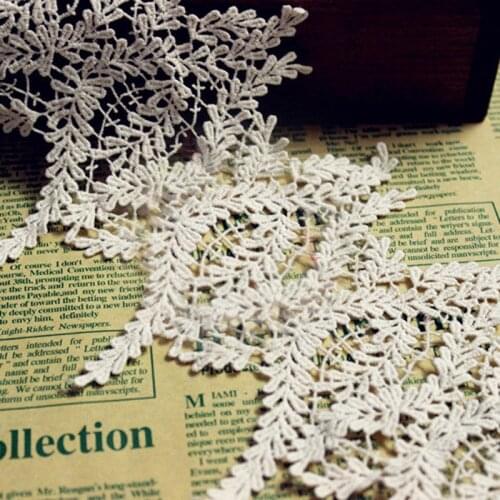5Yards / Lot Width 13cm Beige Color Lace Trim Water Soluble Embroidery Cotton Lace DIY Lace Fabric Clothing Accessories