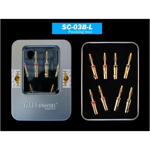 8pcs Pure copper gold-plated speaker wire banana plug