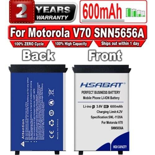 HSABAT 600mAh Battery for Motorola V70 SNN5656A